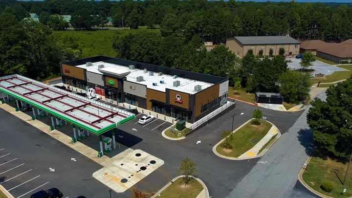 Drone photo of Michoacan A Pedir De Boca ice cream shop